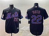 Men's New York Mets #22 Juan Soto Black 2025 Spring Training Cool Base Stitched Jersey,baseball caps,new era cap wholesale,wholesale hats